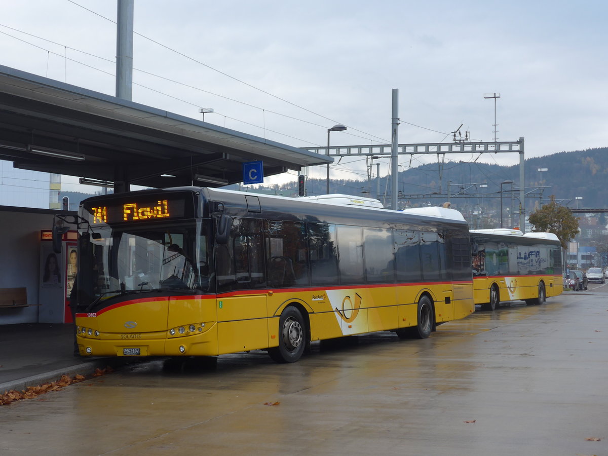 (199'534) - Schmidt, Oberbren - SG 267'105 - Solaris am 24. November 2018 beim Bahnhof Uzwil