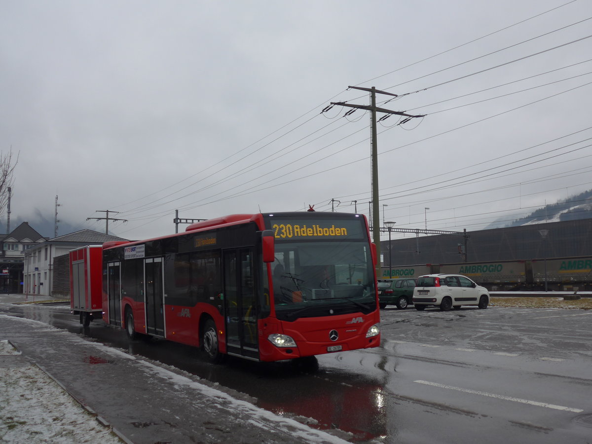 (199'995) - AFA Adelboden - Nr. 93/BE 26'705 - Mercedes am 16. Dezember 2018 beim Bahnhof Frutigen