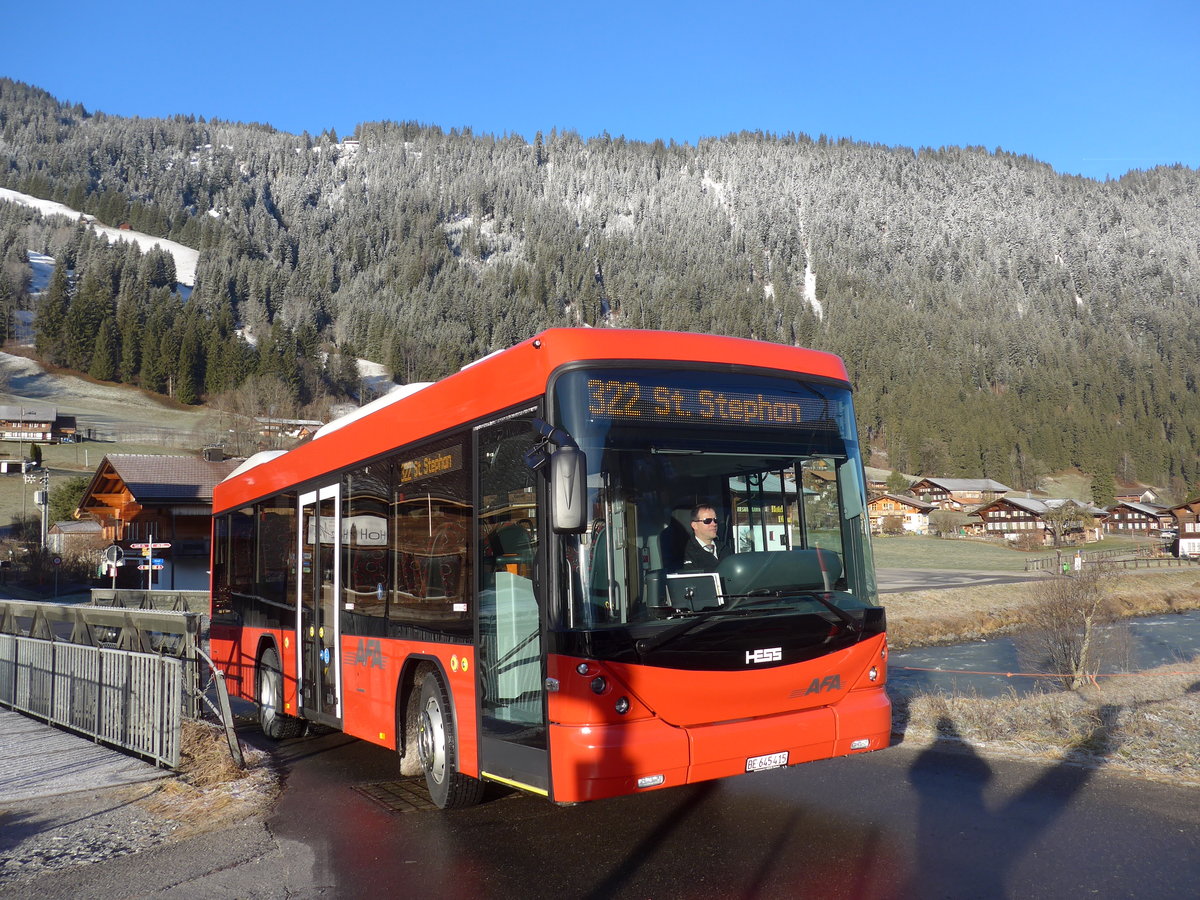 (200'195) - AFA Adelboden - Nr. 59/BE 645'415 - Scania/Hess am 25. Dezember 2018 in St. Stephan, Stckli