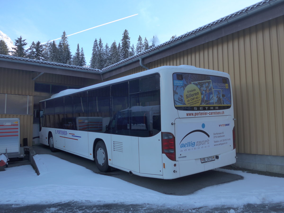 (200'230) - Portenier, Adelboden - Nr. 5/BE 26'710 - Setra am 25. Dezember 2018 in Adelboden, Garage