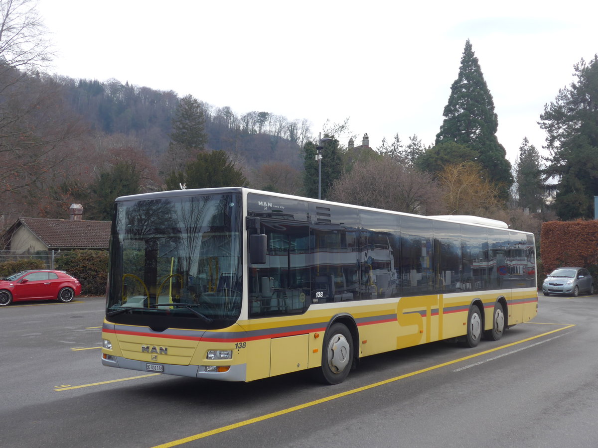 (200'420) - STI Thun - Nr. 138/BE 801'138 - MAN am 31. Dezember 2018 bei der Schifflndte Thun