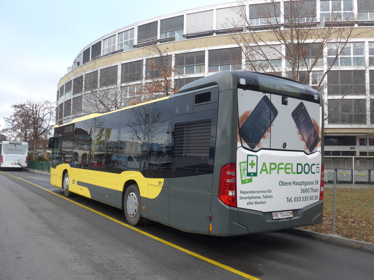 (200'425) - STI Thun - Nr. 402/BE 754'402 - Mercedes am 31. Dezember 2018 bei der Schifflndte Thun