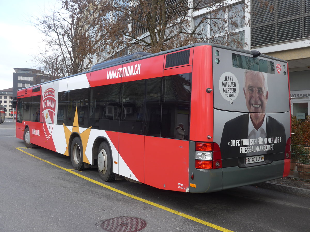 (200'427) - STI Thun - Nr. 149/BE 801'149 - MAN am 31. Dezember 2018 bei der Schifflndte Thun