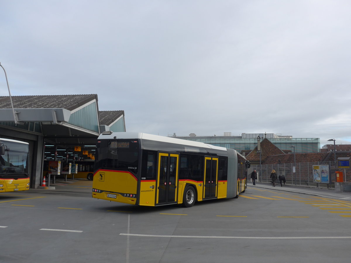 (200'457) - PostAuto Bern - Nr. 686/BE 818'686 - Solaris am 31. Dezember 2018 in Bern, Postautostation