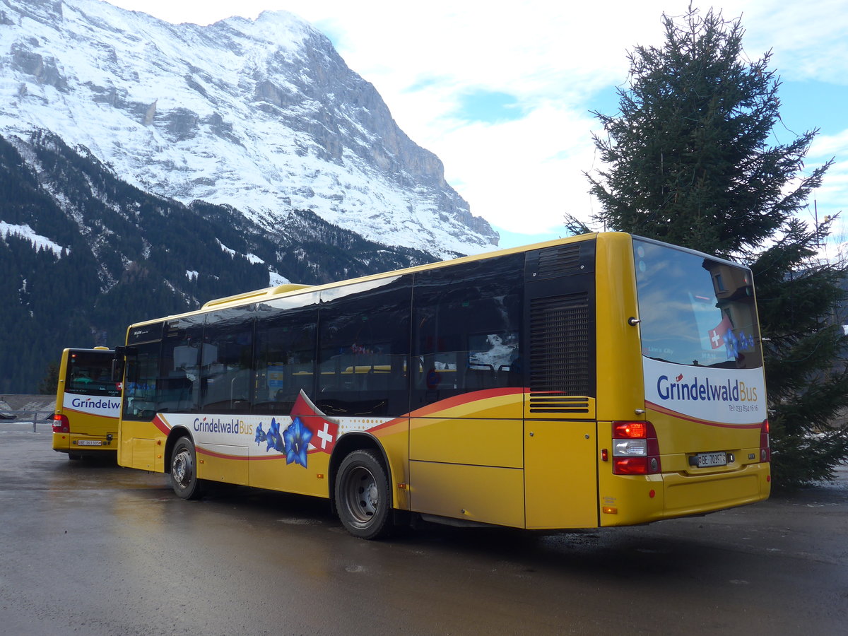 (200'493) - AVG Grindelwald - Nr. 23/BE 70'397 - MAN am 1. Januar 2019 beim Bahnhof Grindelwald