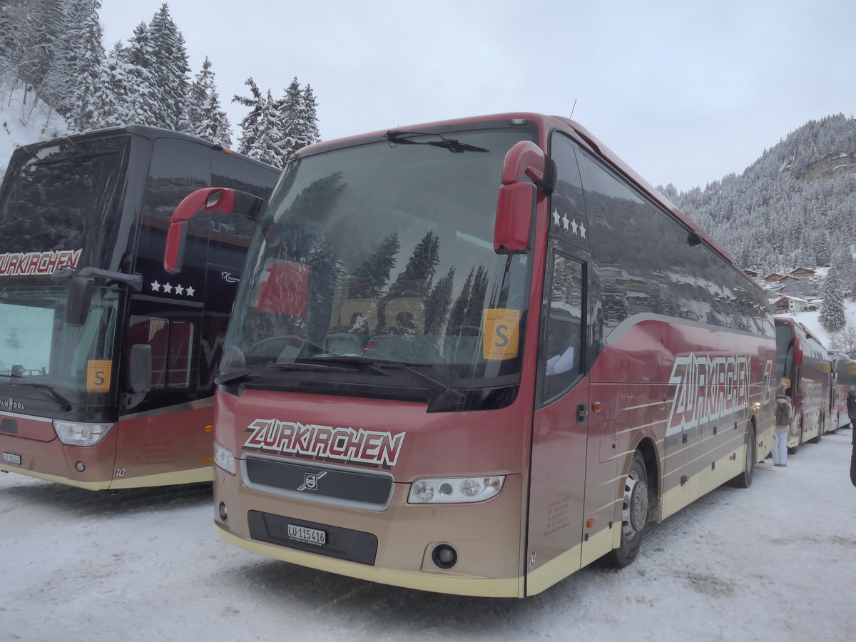 (200'726) - Zurkirchen, Malters - Nr. 14/LU 115'416 - Volvo am 12. Januar 2019 in Adelboden, ASB