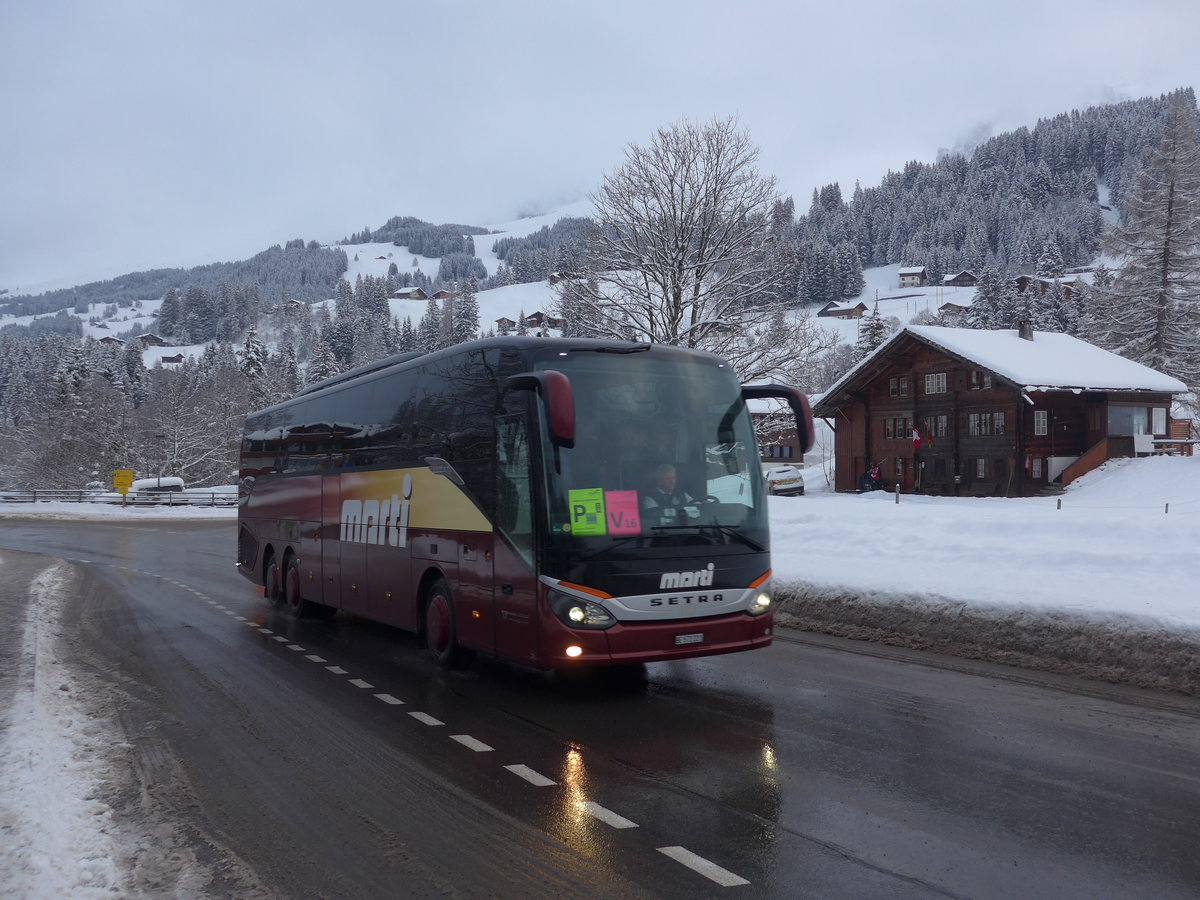 (200'775) - Marti, Kallnach - Nr. 21/BE 572'221 - Setra am 12. Januar 2019 in Adelboden, Oey