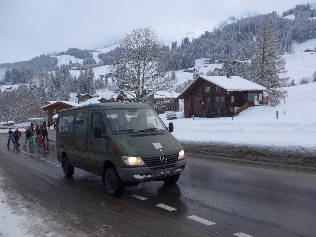 (200'785) - Schweizer Armee - M+34'224 - Mercedes am 12. Januar 2019 in Adelboden, Oey