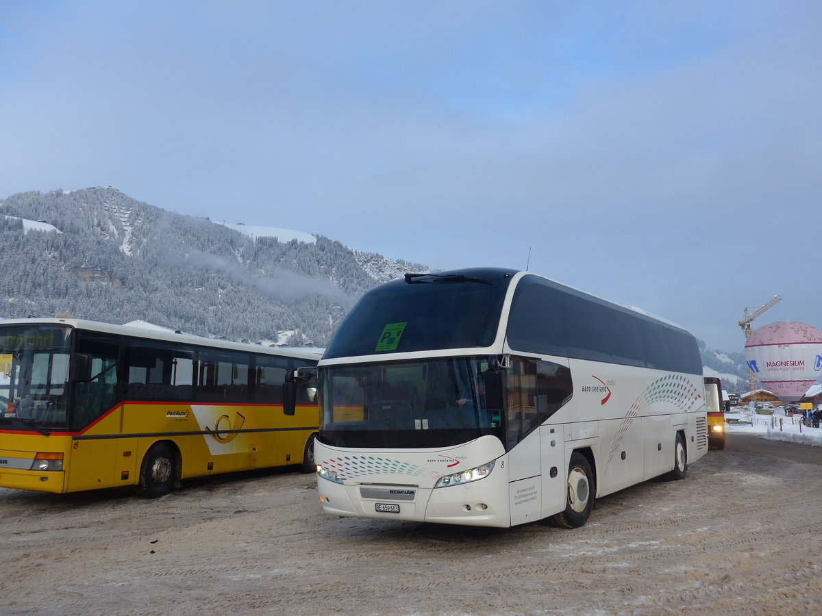 (200'852) - ASm Langenthal - Nr. 8/BE 659'683 - Neoplan am 12. Januar 2019 in Adelboden, Weltcup