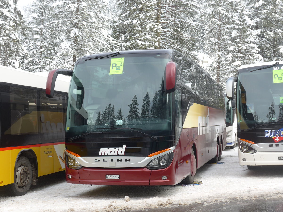 (200'923) - Marti, Kallnach - Nr. 14/BE 572'214 - Setra am 12. Januar 2019 in Adelboden, Unter dem Birg