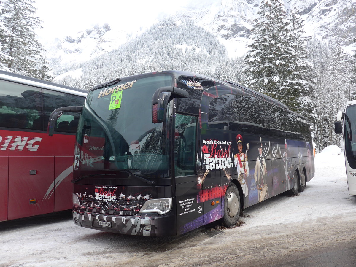 (200'947) - Horner, Tafers - Nr. 3/FR 300'503 - Mercedes am 12. Januar 2019 in Adelboden, Unter dem Birg