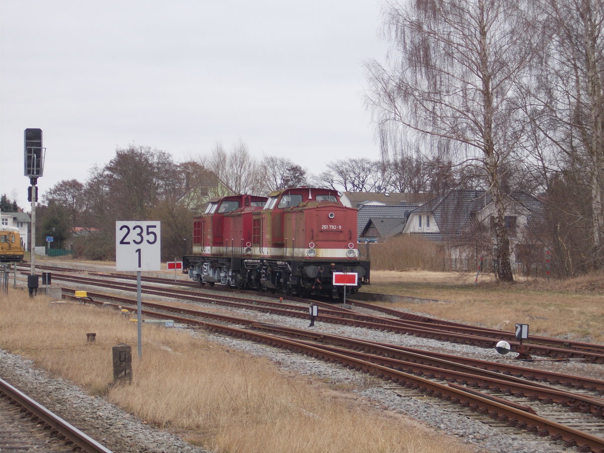 201 792 und 201 380,am 13.März 2016,in Zinnowitz.