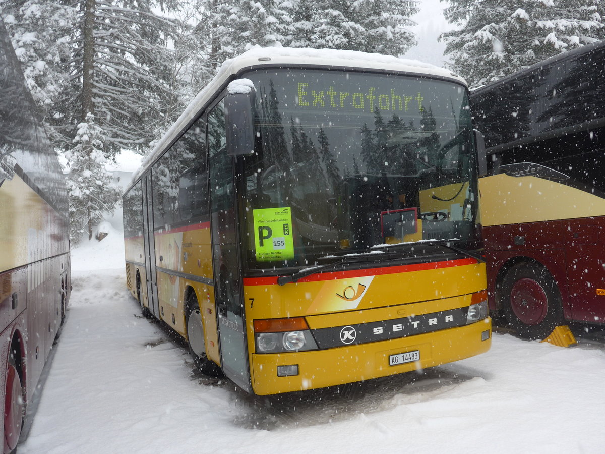 (201'176) - Tschannen, Zofingen - Nr. 7/AG 14'483 - Setra am 13. Januar 2019 in Adelboden, Unter dem Birg