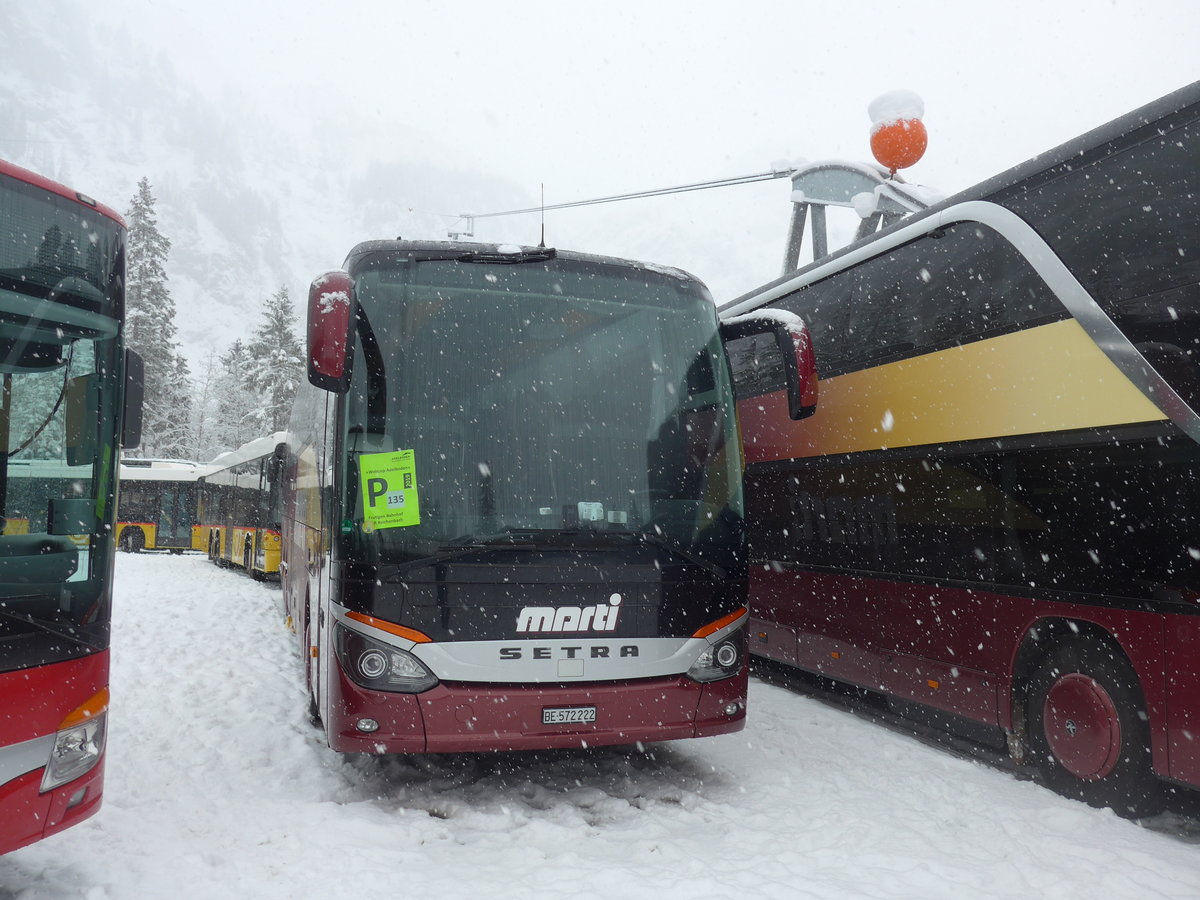 (201'182) - Marti, Kallnach - Nr. 22/BE 572'222 - Setra am 13. Januar 2019 in Adelboden, Unter dem Birg