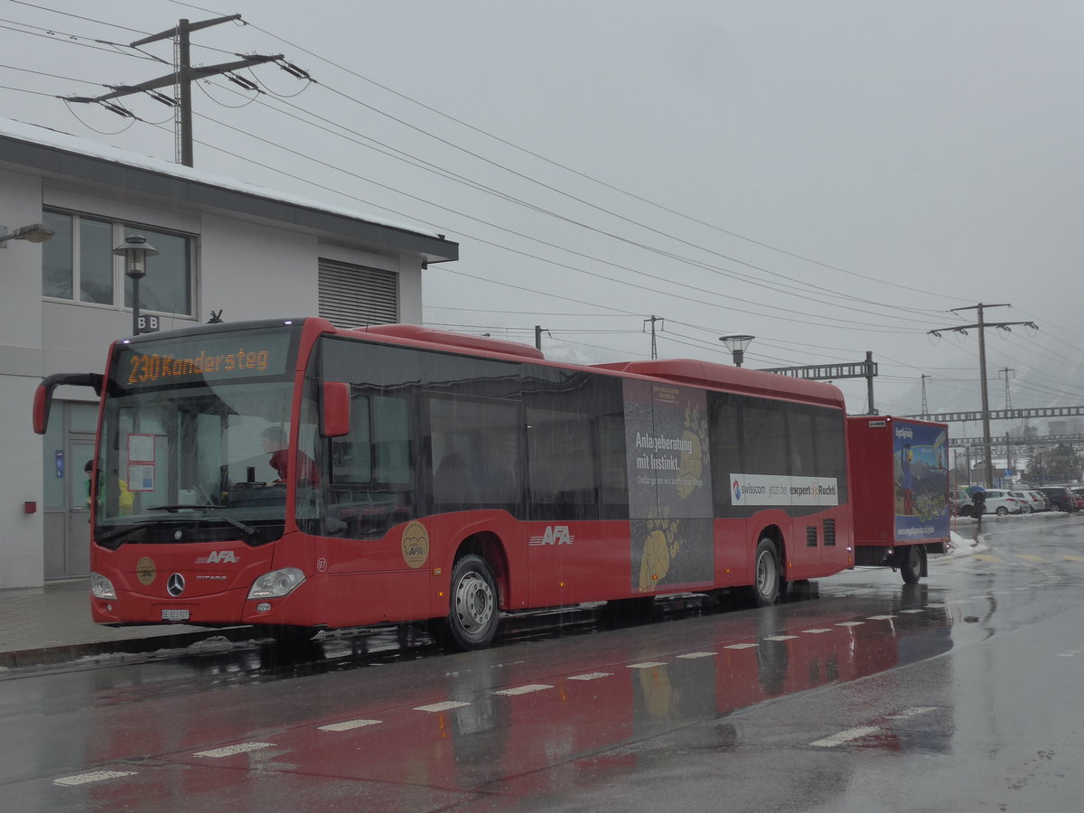 (201'190) - AFA Adelboden - Nr. 97/BE 823'927 - Mercedes am 13. Januar 2019 beim Bahnhof Frutigen