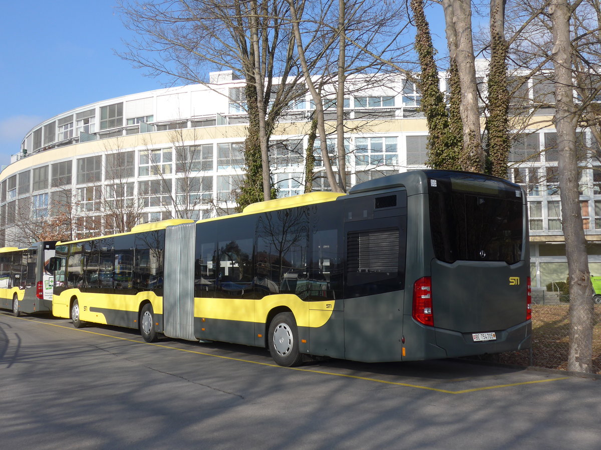 (201'309) - STI Thun - Nr. 705/BE 754'705 - Mercedes am 22. Januar 2019 bei der Schifflndte Thun