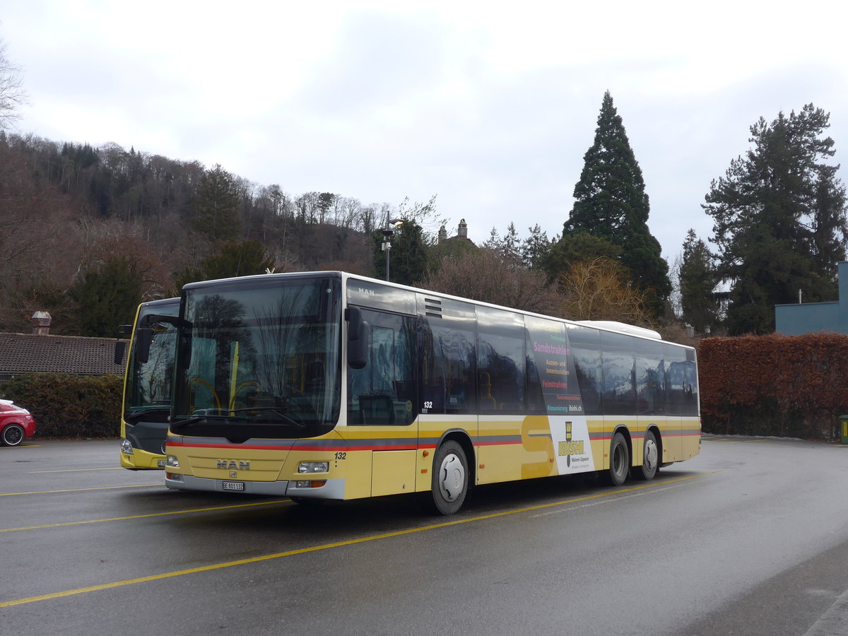 (201'369) - STI Thun - Nr. 132/BE 801'132 - MAN am 28. Januar 2019 bei der Schifflndte Thun