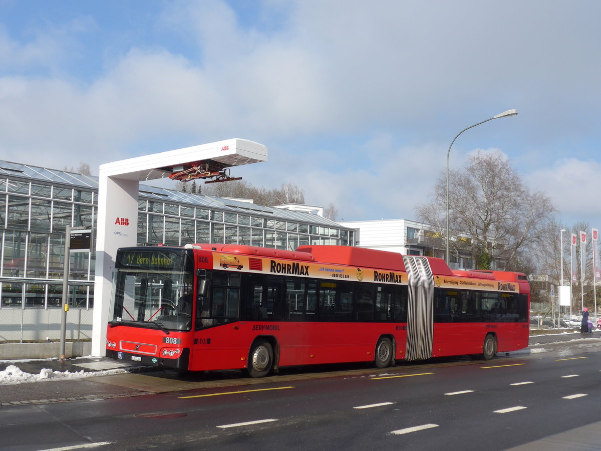 (201'448) - Bernmobil, Bern - Nr. 808/BE 612'808 - Volvo am 4. Februar 2019 in Kniz, Weiermatt