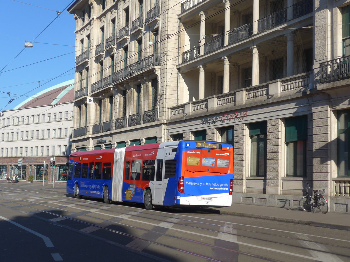 (201'571) - BVB Basel - Nr. 7053/BS 99'353 - Mercedes am 16. Februar 2019 beim Bahnhof Basel