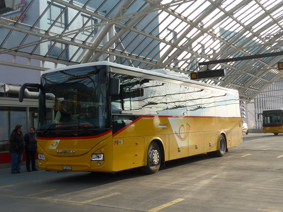 (201'865) - PostAuto Bern - BE 485'297 - Iveco am 2. Mrz 2019 in Chur, Postautostation