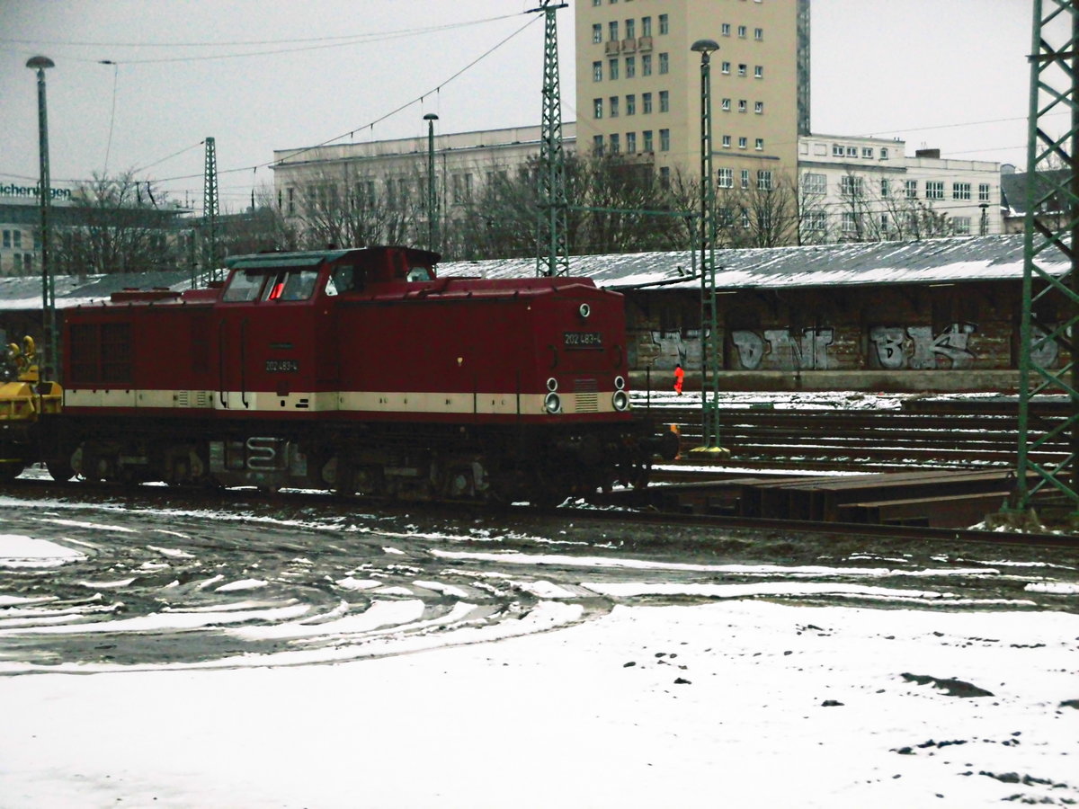 202 483-4 von WFL im Magdeburger Hbf am 7.3.18