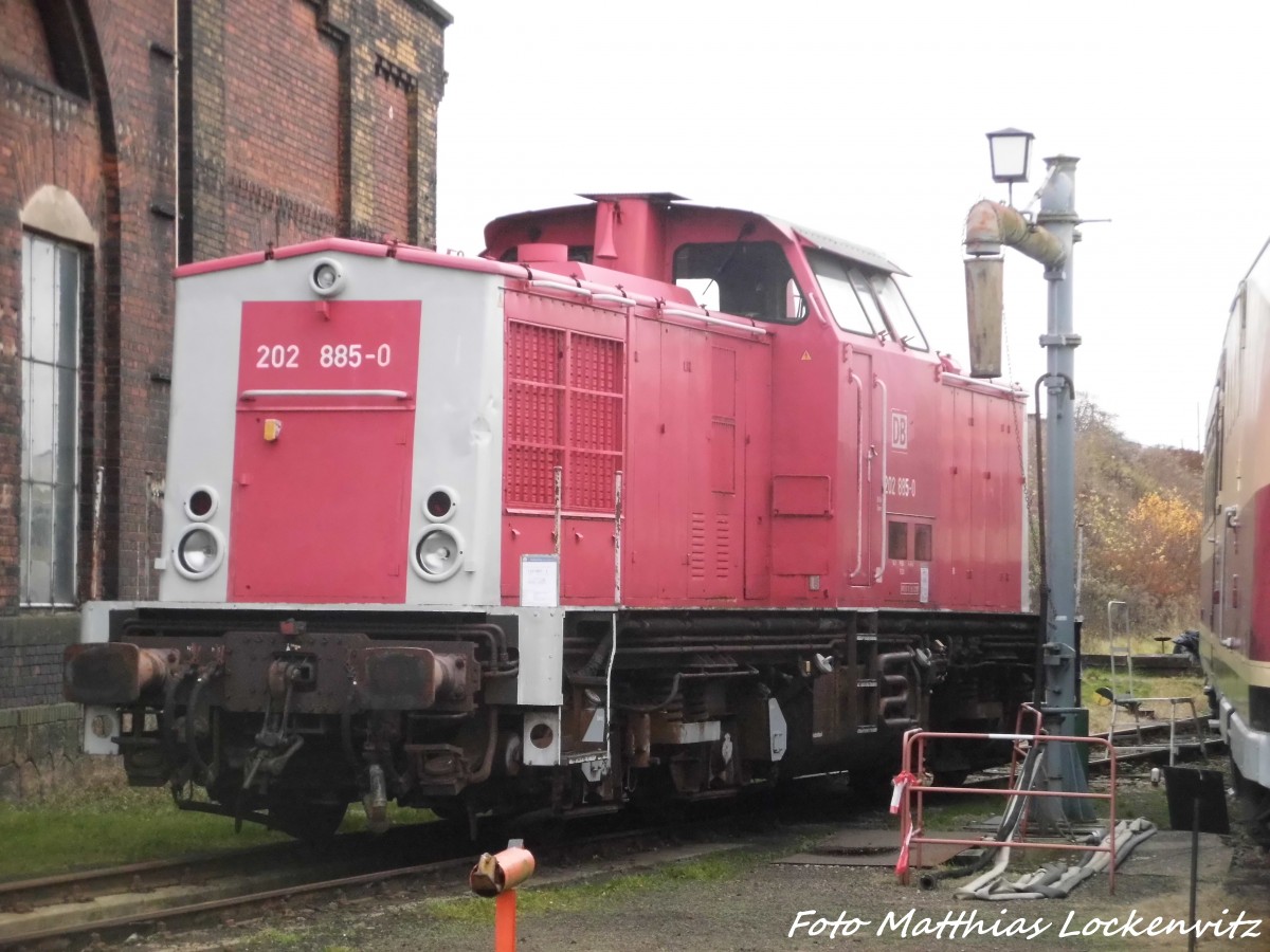 202 585 im Eisenbahnmuseum Chemnitz-Hilbersdorf am 12.11.15