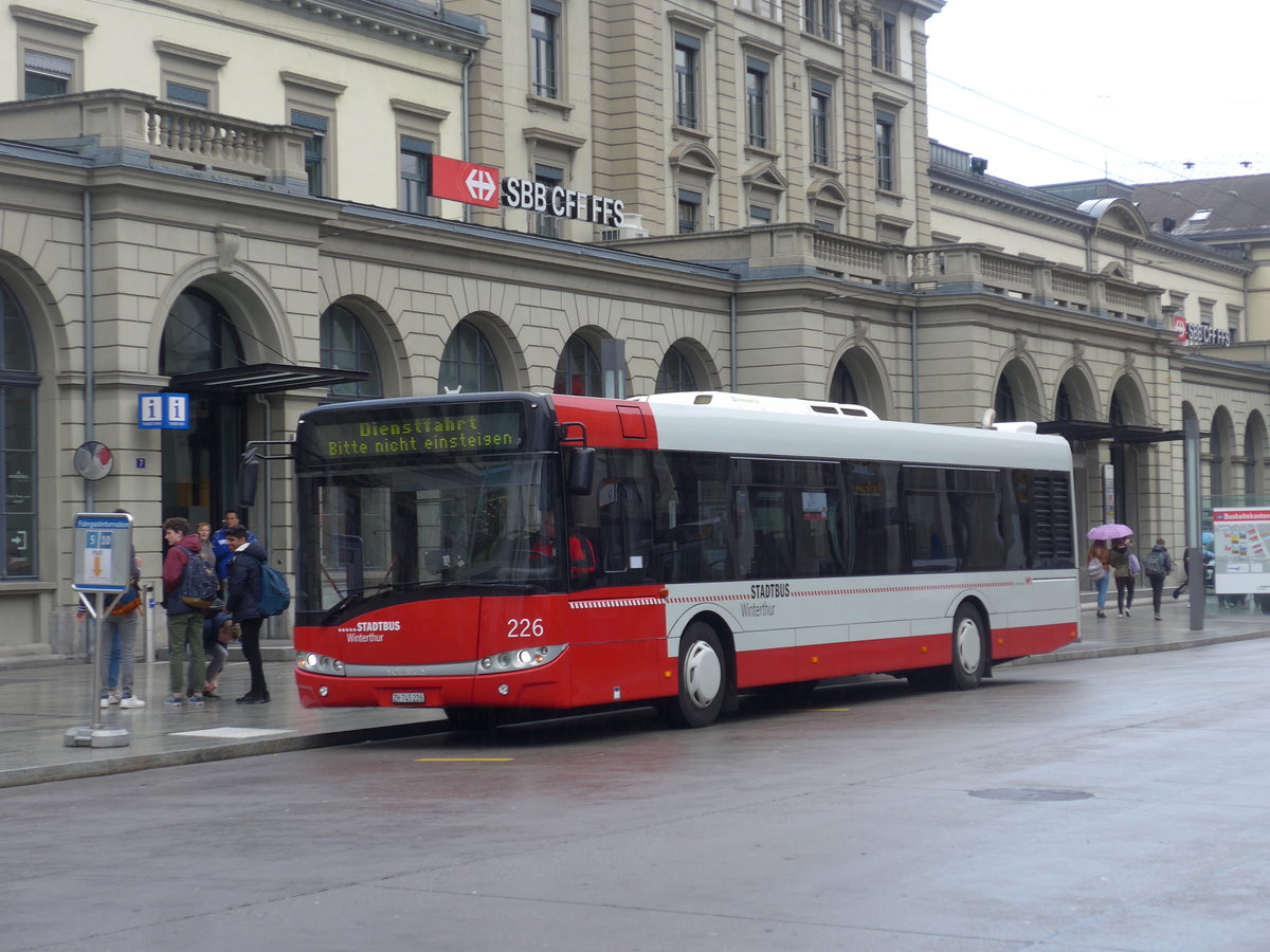 (202'004) - SW Winterthur - Nr. 226/ZH 745'226 - Solaris am 4. Mrz 2019 beim Hauptbahnhof Winterthur