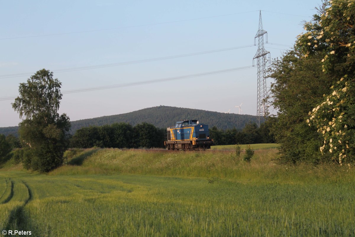 203 103 kommt Lz von Cheb zurck nach Regensburg bei Seuen Viadukt. 18.06.19