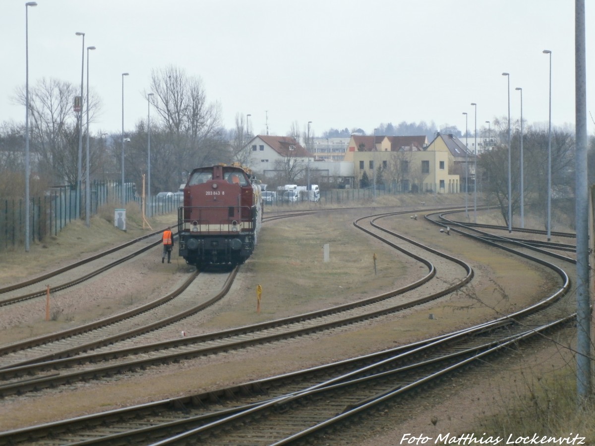 203 843-8 im Saalehafen in Halle (Saale) am 13.3.15