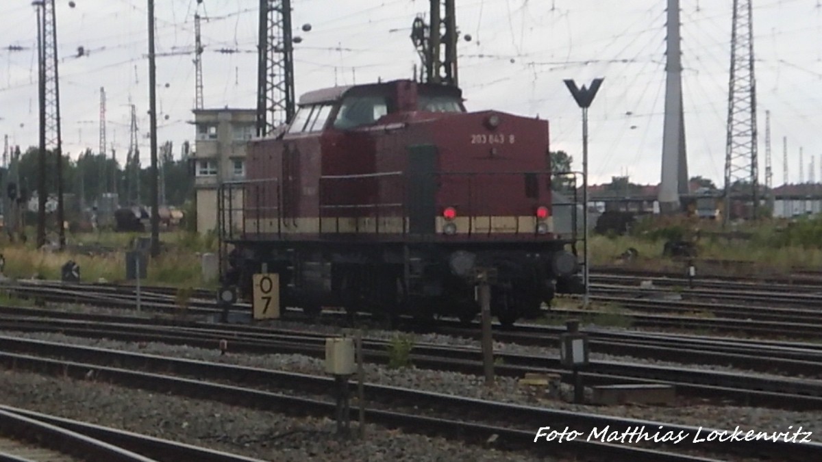 203 843-8 unterwegs nach Halle-Trotha am 27.7.15