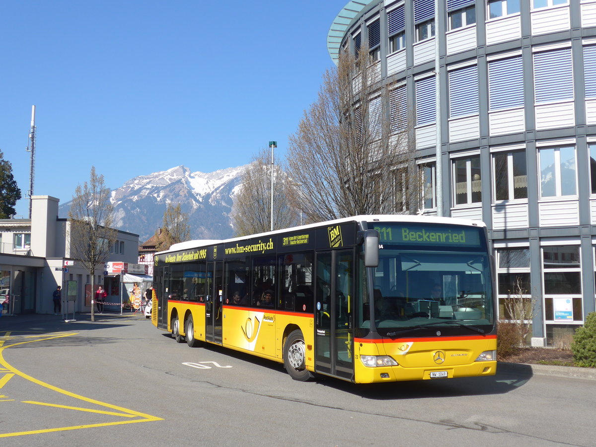 (203'293) - Thepra, Stans - Nr. 23/NW 1049 - Mercedes am 30. Mrz 2019 beim Bahnhof Stans