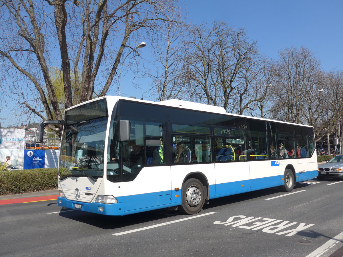 (203'332) - VBL Luzern - Nr. 721/LU 202'669 - Mercedes (ex Heggli, Kriens Nr. 721) am 30. Mrz 2019 beim Bahnhof Luzern