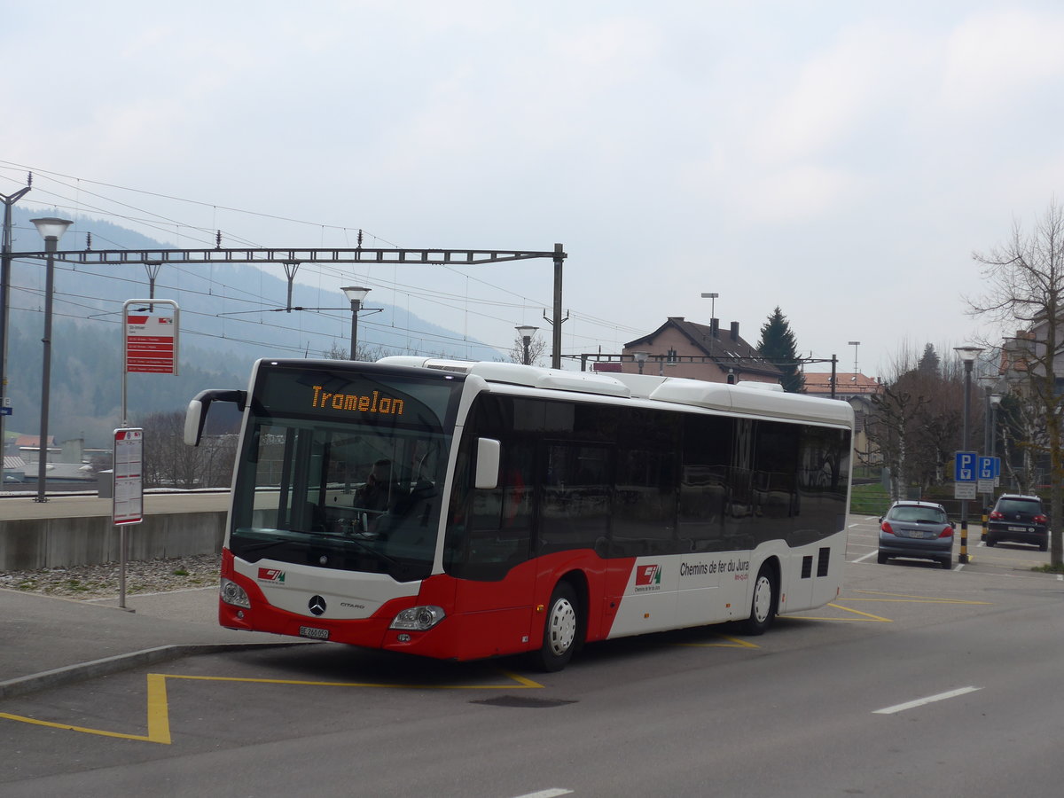 (203'580) - CJ Tramelan - Nr. 131/BE 260'052 - Mercedes am 13. April 2019 beim Bahnhof St-Imier