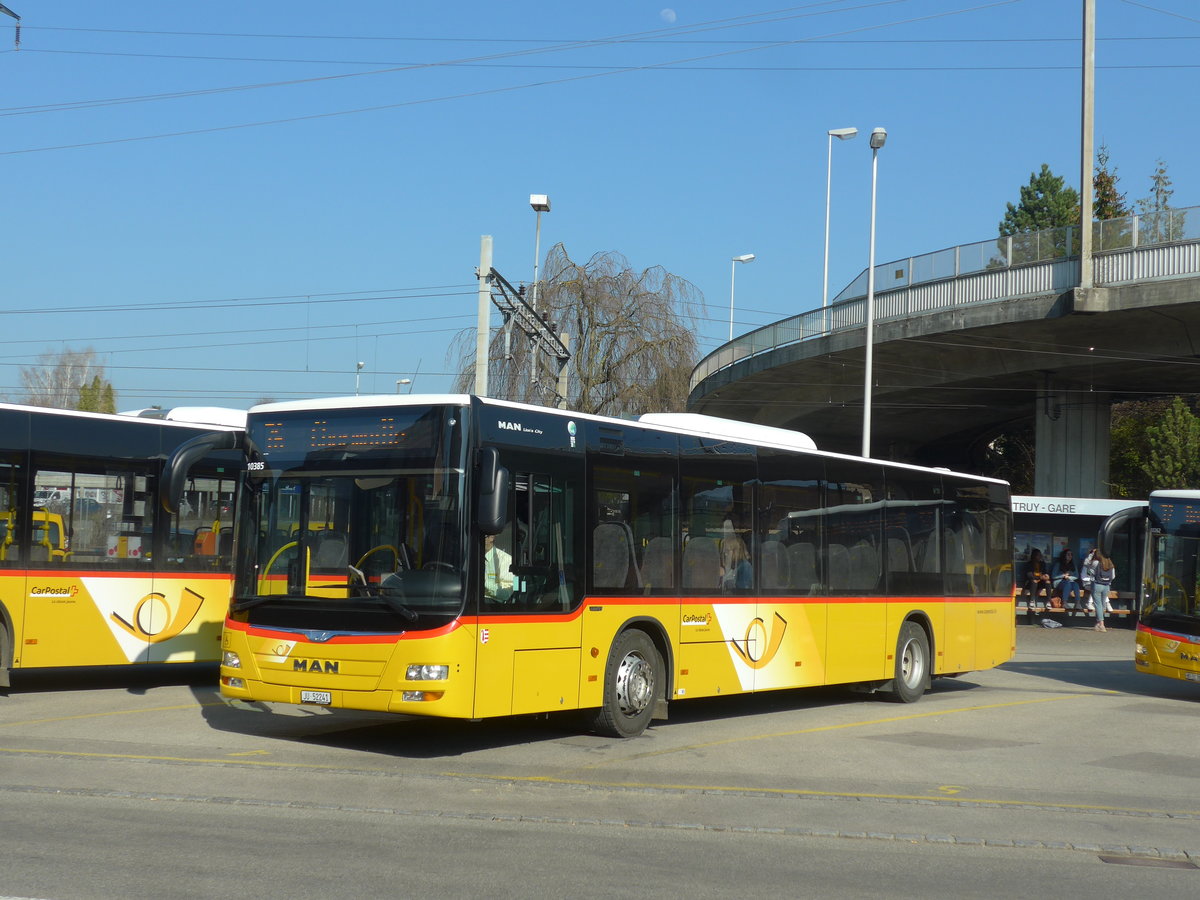 (203'786) - CarPostal Ouest - JU 52'241 - MAN (ex Nr. 60) am 15. April 2019 beim Bahnhof Porrentruy