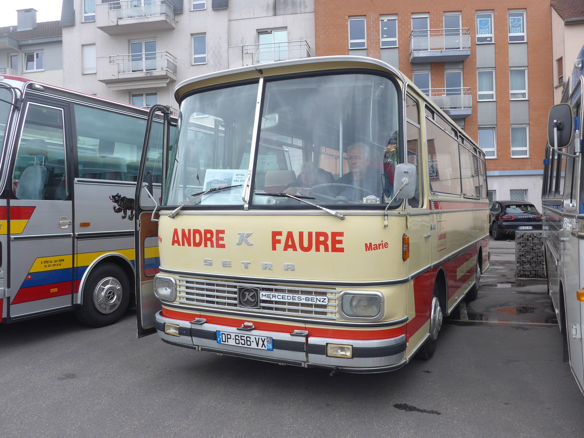 (203'986) - Faure, Chantemerle les Bls - DP 656 VX - Setra am 26. April 2019 in Haguenau, Parkplatz