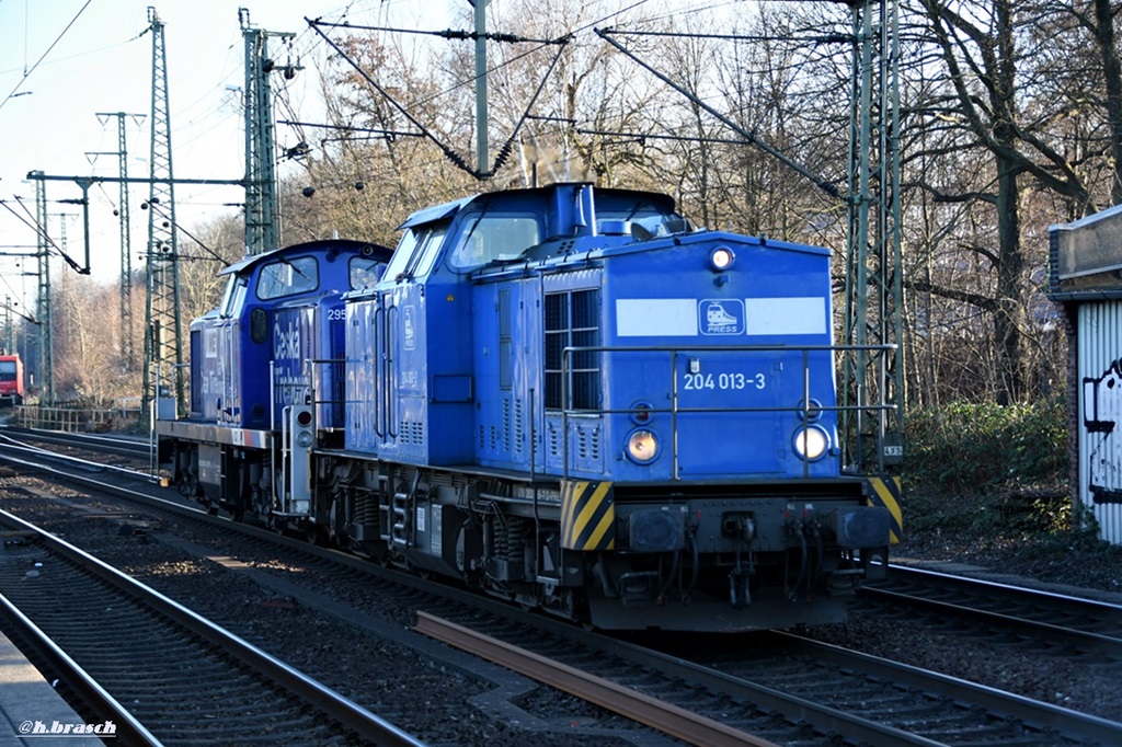 204 013-3 und 295 082-2 fuhren lz durch hh-harburg,14.02.19