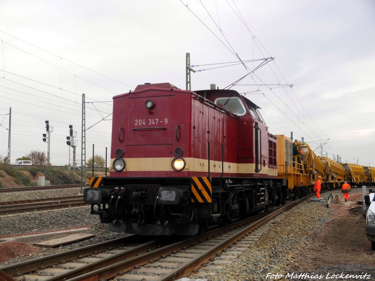 204 347-9 der MTEG in der Gterumfahrung in Halle (Saale) am 4.11.16