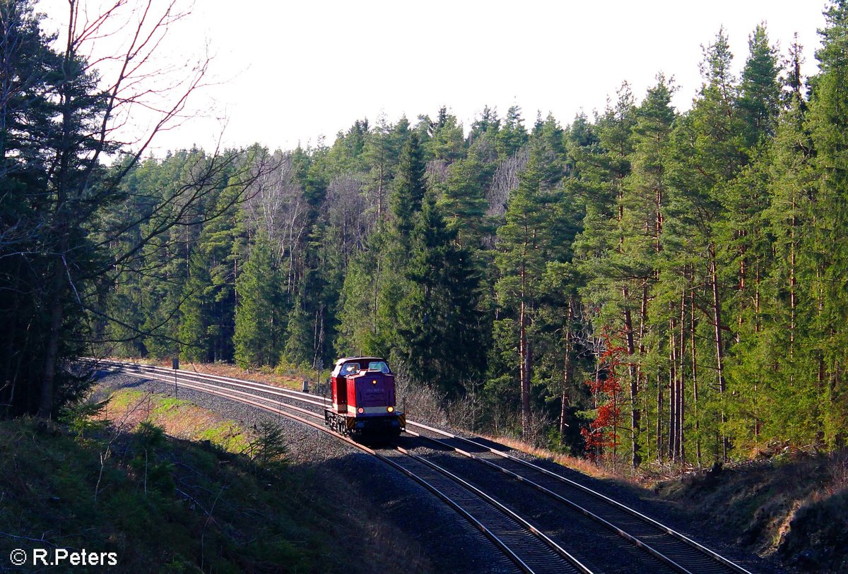 204 347-9 rollt bei Unterthölau Lz gen Süden. 31.03.17