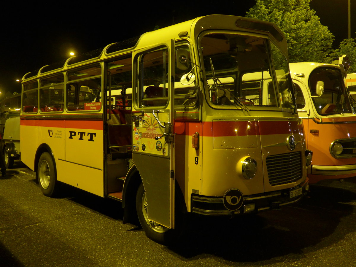 (204'457) - Aus der Schweiz: Schmid, Thrishaus - Nr. 9/BE 26'105 - Saurer/R&J (ex Geiger, Adelboden Nr. 9) am 27. April 2019 in Haguenau, Parkplatz