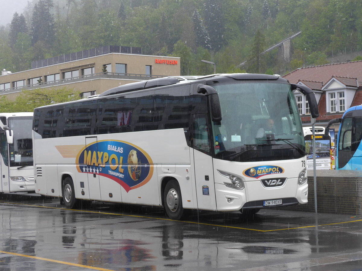 (204'569) - Aus Polen: Maxpol, Walbrzych - Nr. 79/DW 940XR - VDL am 5. Mai 2019 beim Bahnhof Interlaken Ost