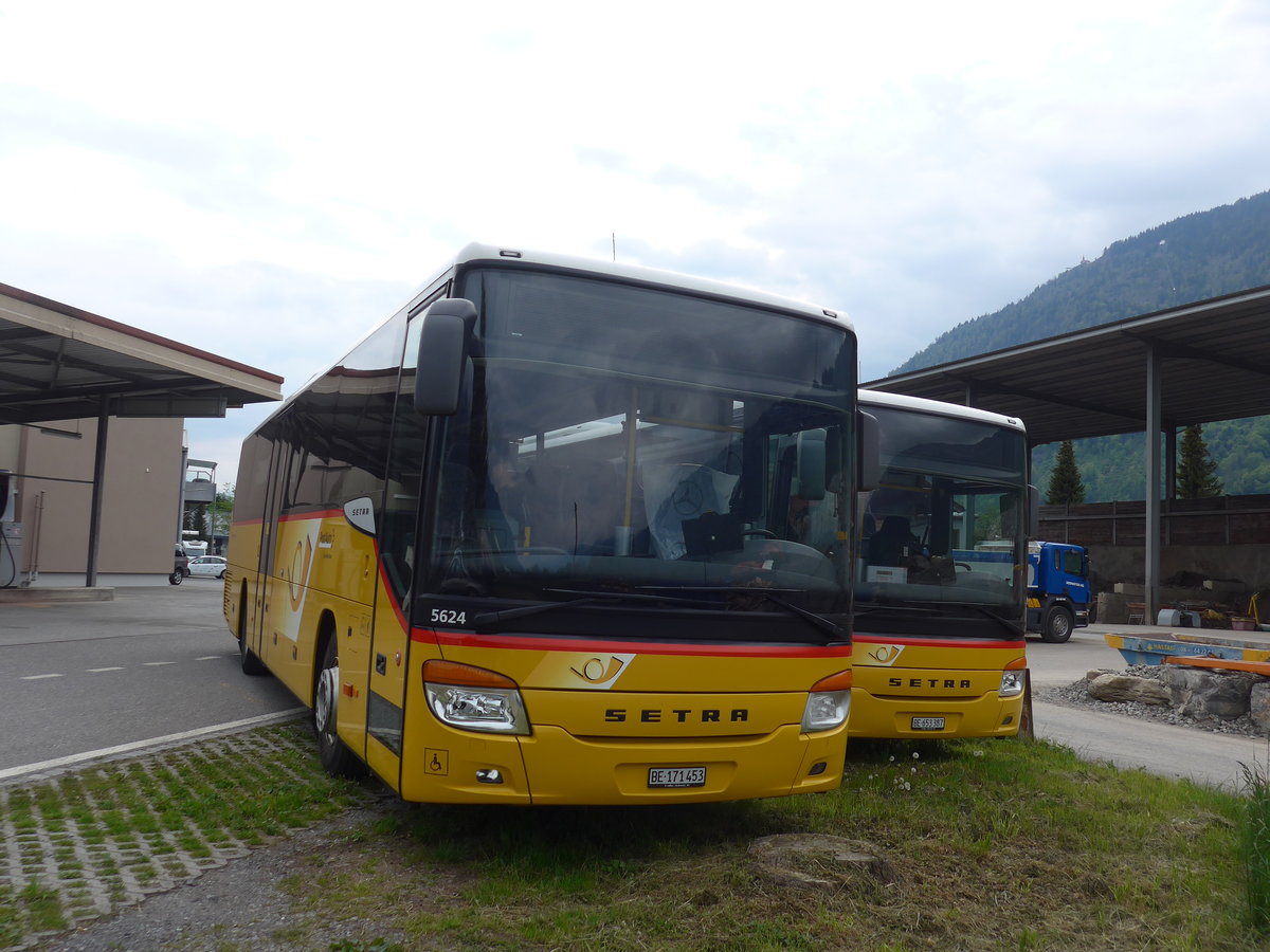 (205'287) - PostAuto Bern - BE 171'453 - Setra (ex AVG Meiringen Nr. 73) am 18. Mai 2019 in Interlaken, Garage