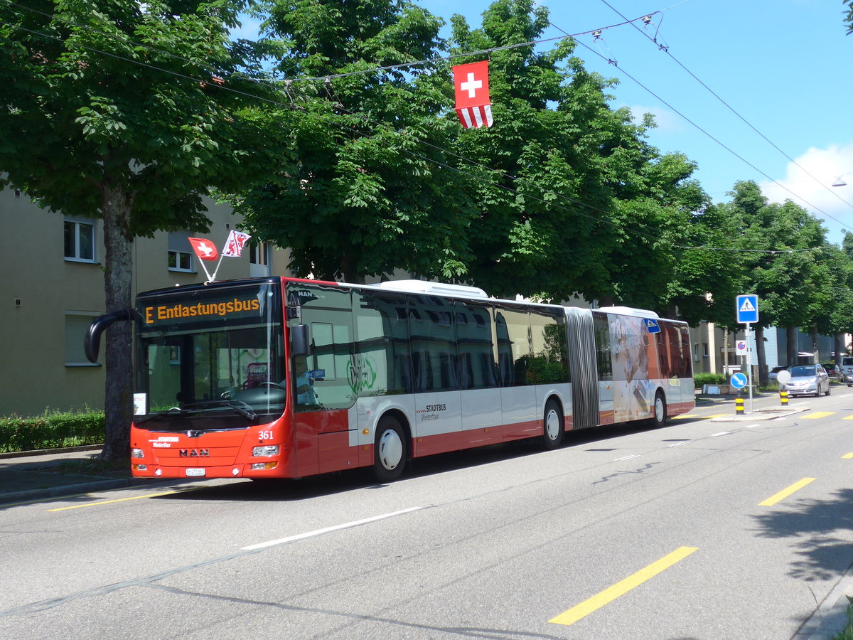 (206'662) - SW Winterthur - Nr. 361/ZH 766'361 - MAN am 23. Juni 2019 in Winterthur, Feldtal