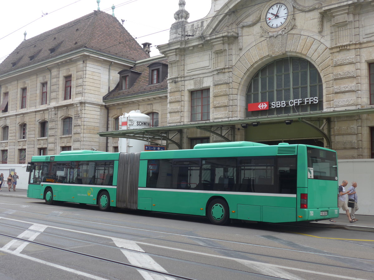 (207'417) - BVB Basel - Nr. 763/BS 3263 - MAN am 6. Juli 2019 beim Bahnhof Basel