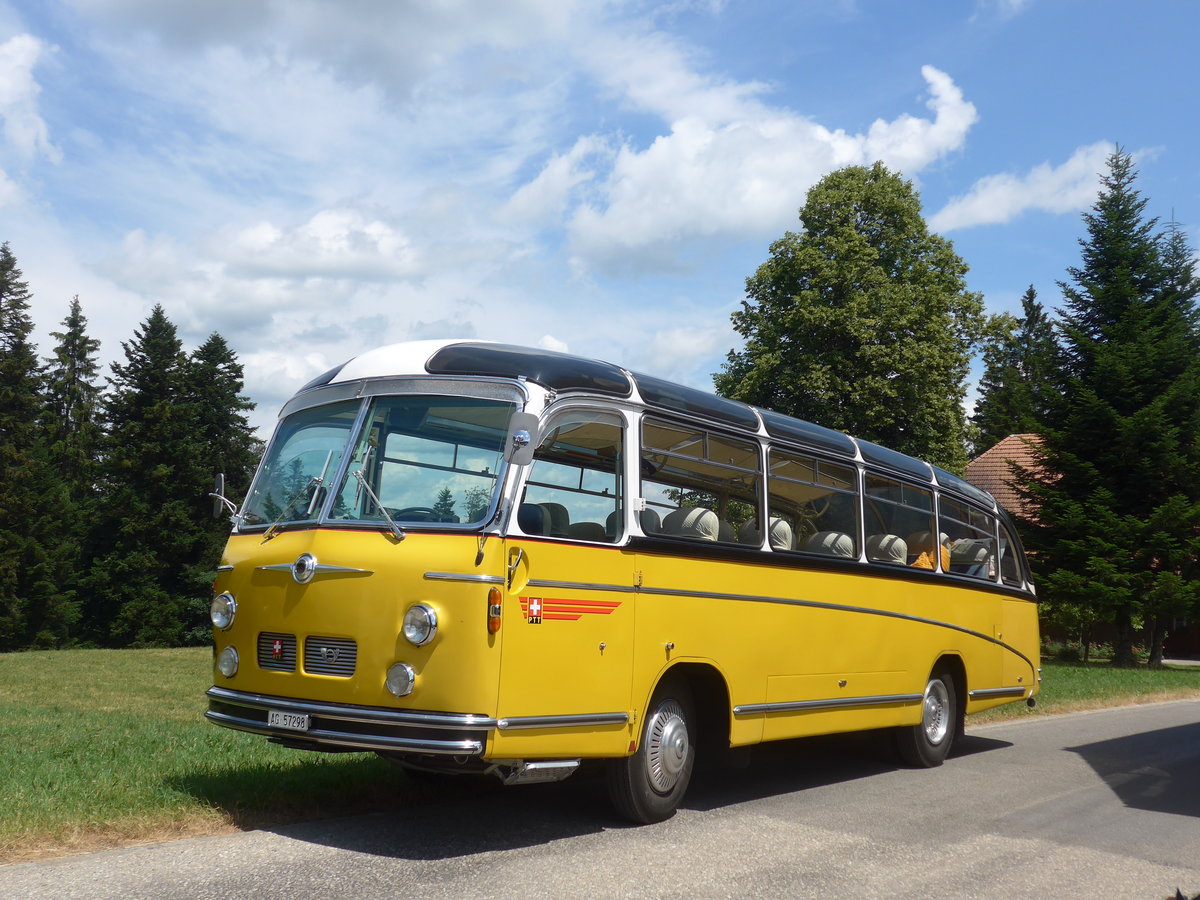 (207'497) - Zimmerli J., Oftringen - AG 57'298 - Berna/Tscher (ex Stutz, Oberlunkhofen; ex Leu, Schongau; ex Wicki, Bremgarten; ex P 22'054) am 7. Juli 2019 in Waldhusern, Kurhaus