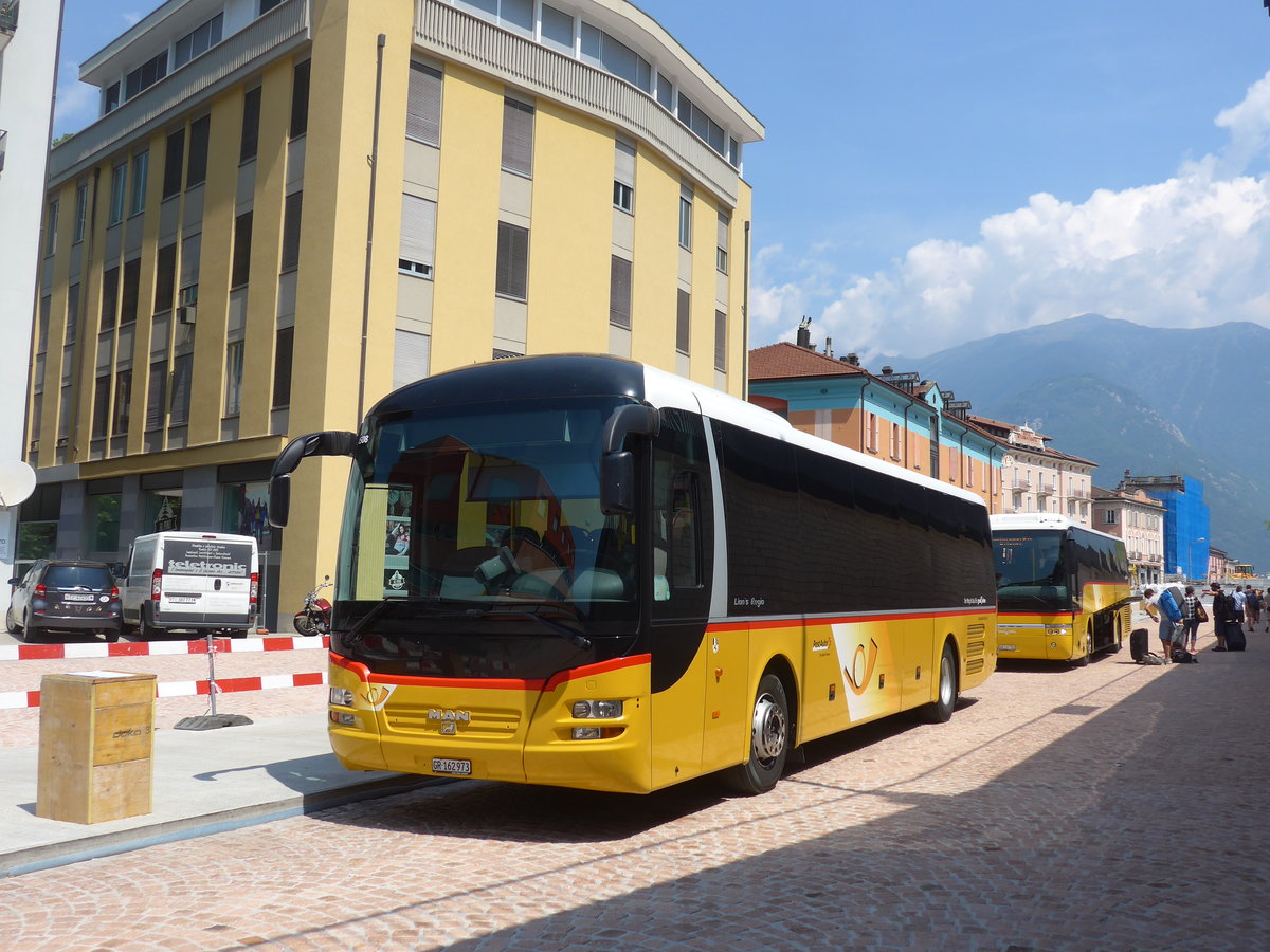 (208'033) - PostAuto Graubnden - GR 162'973 - MAN am 21. Juli 2019 beim Bahnhof Bellinzona