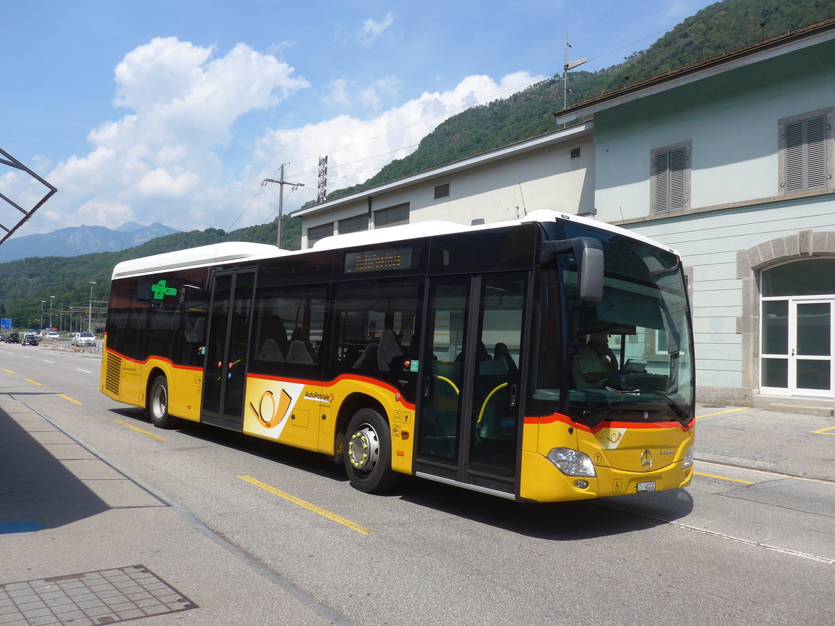 (208'078) - ATV, Rivera - Nr. 7/TI 46'222 - Mercedes am 21. Juli 2019 beim Bahnhof Rivera-Birenico