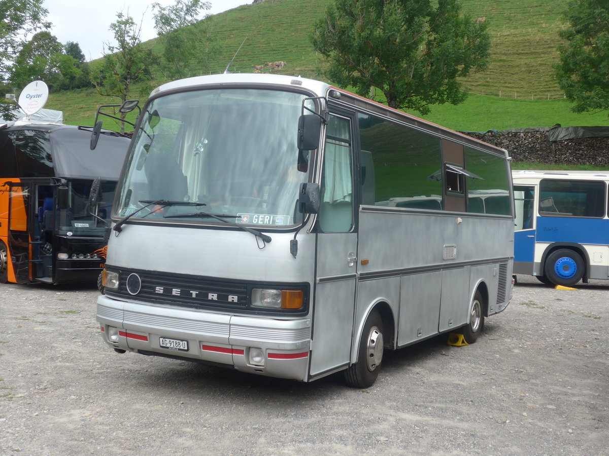 (208'802) - Leutwyler, Drrensch - AG 9188 U - Setra (ex Zihlmann, Zrich) am 17. August 2019 in Atzmnnig, Schutt