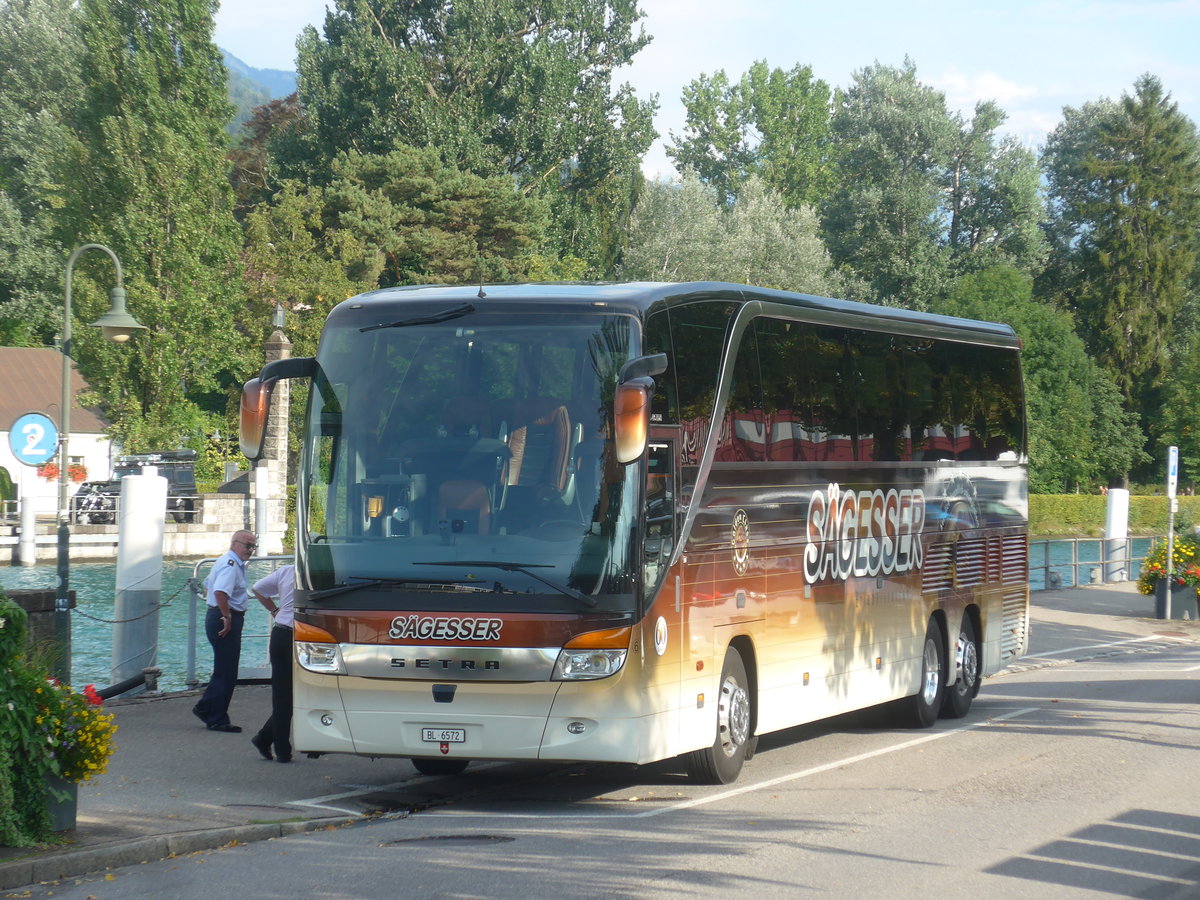 (209'167) - Sgesser, Wintersingen - Nr. 6/BL 6572 - Setra am 31. August 2019 bei der Schifflndte Thun