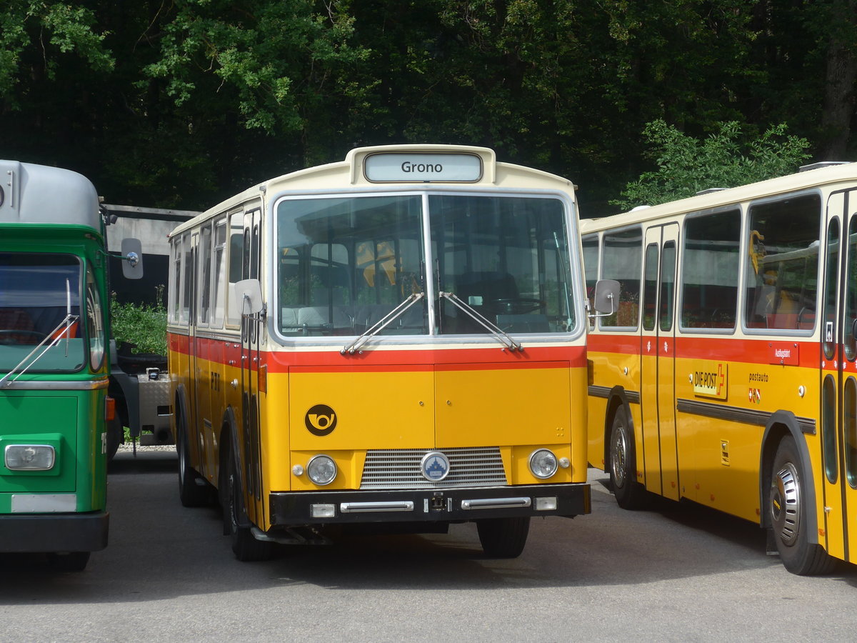 (209'256) - Gast, Wimmis - Saurer/Tscher (ex HP Trans, Thusis; ex Mauerhofer, Worb; ex Erni, Schupfart Nr. 3; ex P 24'636) am 1. September 2019 in Burgdorf, kihof Ziegelgut