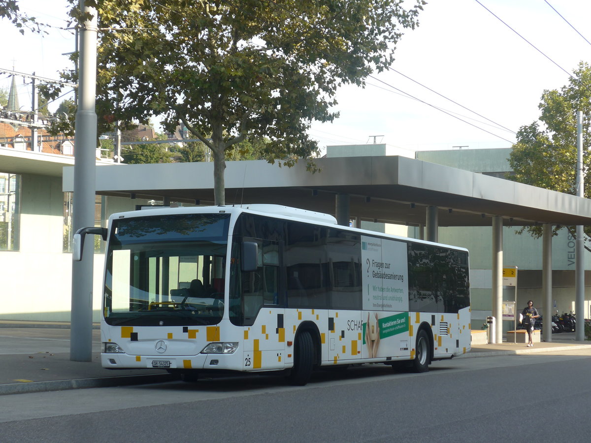 (209'540) - SB Schaffhausen - Nr. 25/SH 54'325 - Mercedes am 14. September 2019 beim Bahnhof Schaffhausen